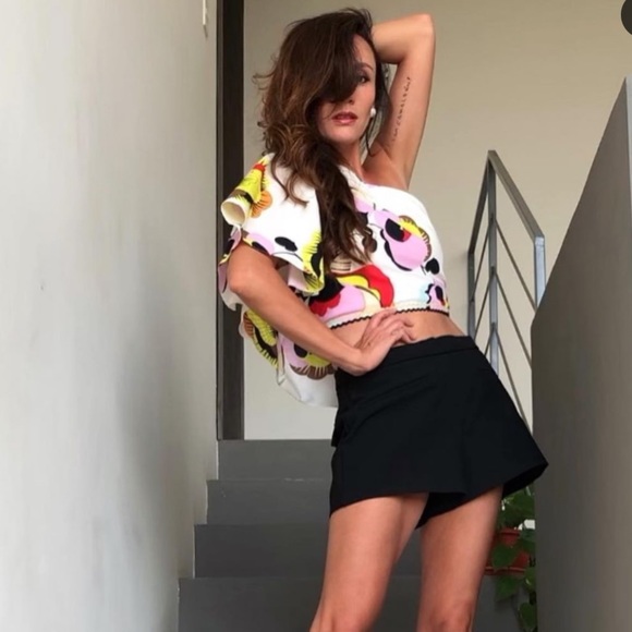 Zara Tops Zara Floral Asymmetric Top Poshmark